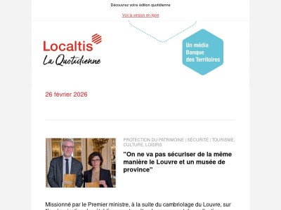 Actualités Localtis du vendredi 27 février 2026