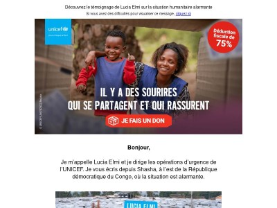 En RDC des millions d'enfants ont besoin d'un kit urgence maintenant