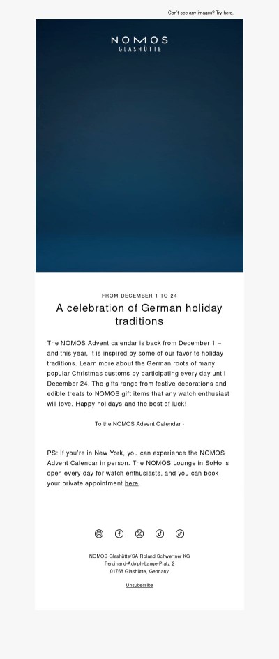 The NOMOS Advent Calendar is back!