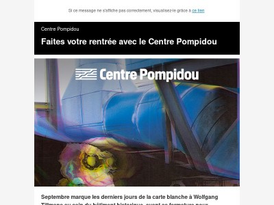Ici et ailleurs, tout l’esprit du Centre Pompidou pour votre rentrée !