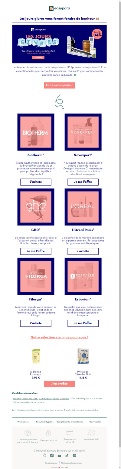 Jusqu'à -34%, frissonnez de plaisir !❄️