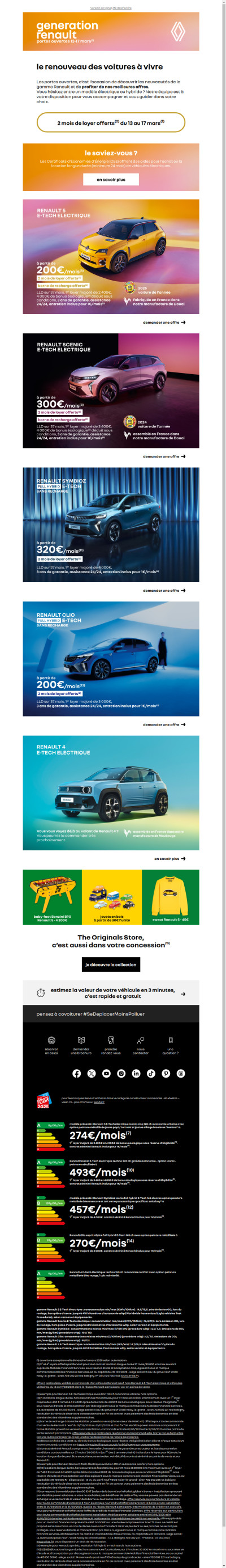 La dernière génération Renault, à découvrir pendant les portes ouvertes