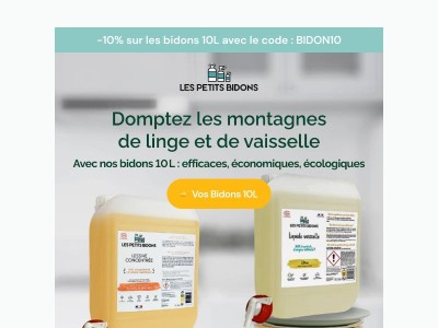 -10% pendant 48h : passez au format 10L et économisez gros 💥