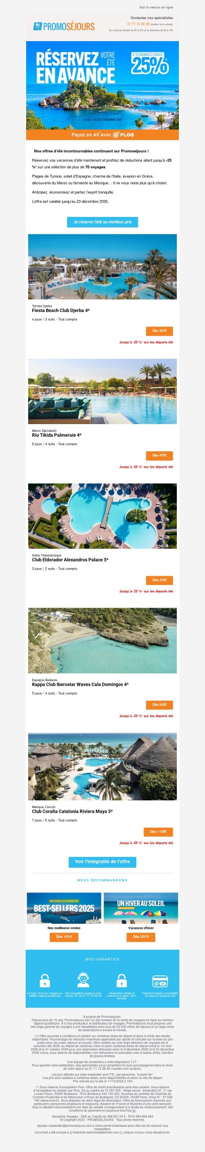 🔥 Jusqu’à -25% sur plus de 70 voyages ! 