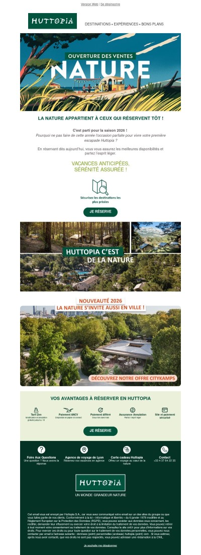 Les réservations 2026 sont ouvertes !