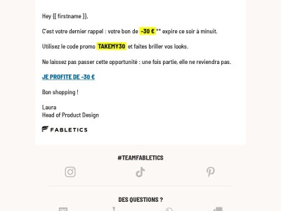⚠️ Ça se termine ce soir : -30 € sur votre commande