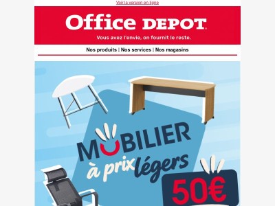 50€ OFFERTS : OFFRE MOBILIER A NE PAS MANQUER !