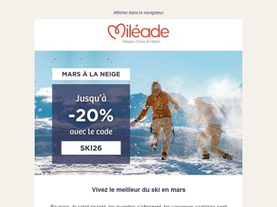Profitez du ski en mars avec -20% ⛷️
