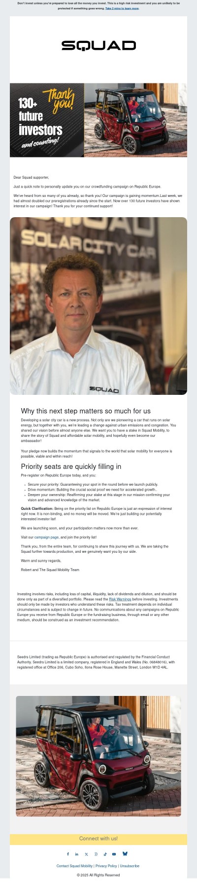 We’ve reached over 130 future investors!