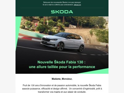 Prêt à booster vos trajets ? La Škoda Fabia 130 arrive ! 🚗