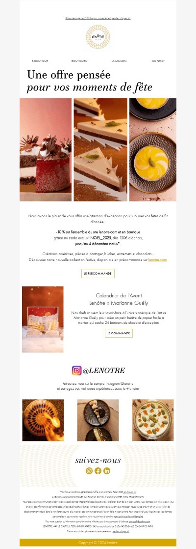 Votre offre privilège : -10% sur notre collection de Noël