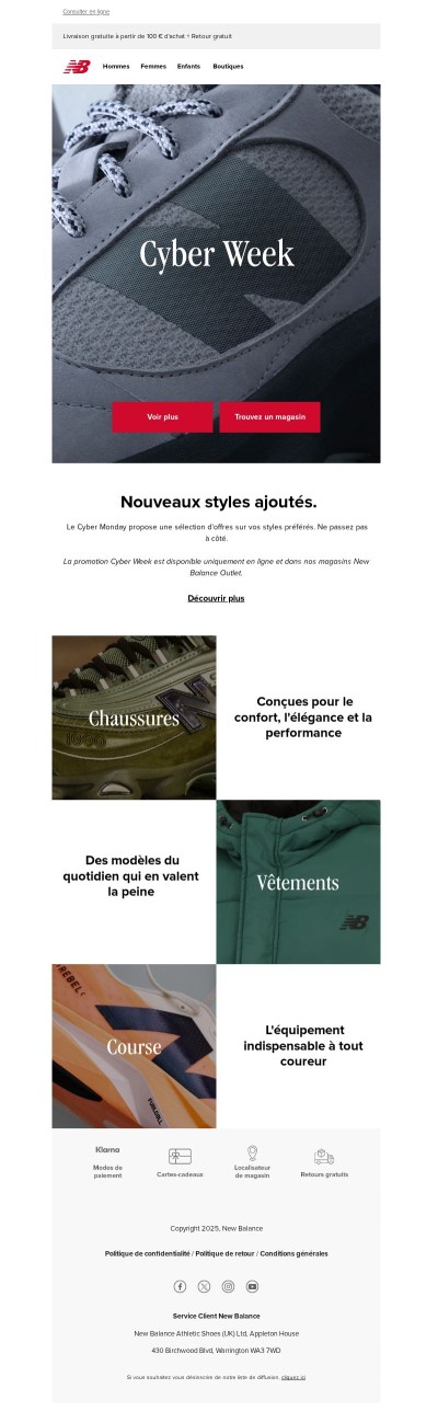 Cyber Monday | Nouveaux styles ajoutés  