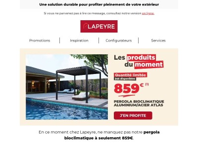 Lapeyre vous accompagne pour un été plus confortable