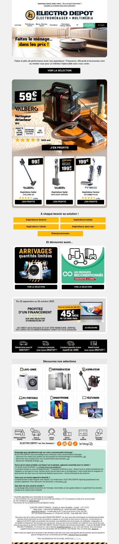 Des aspirateurs qui font le ménage… sur les prix ! 🧹