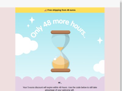 ⌛ Your 5 euros discount will expire soon! ⏰