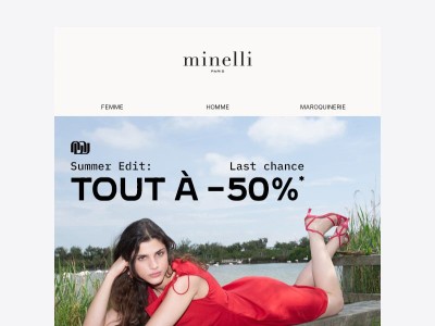 DERNIÈRE CHANCE | Tout à -50%