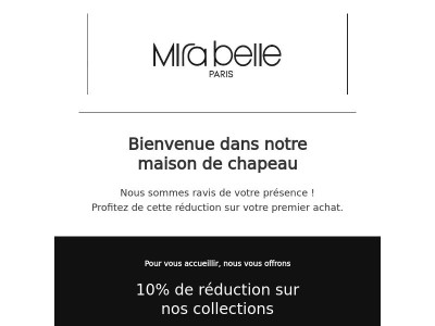 Merci de vous être inscrit à la newsletter Mira Belle