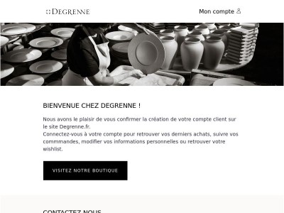 Confirmation de création de compte