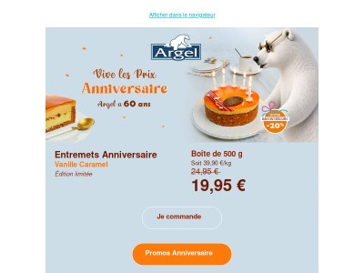 🎂 Octobre / L’incroyable Jeu Anniversaire : 1 AN de Courses chez Argel et 1500 bons d’achats de 10 € à gagner 🎁💛