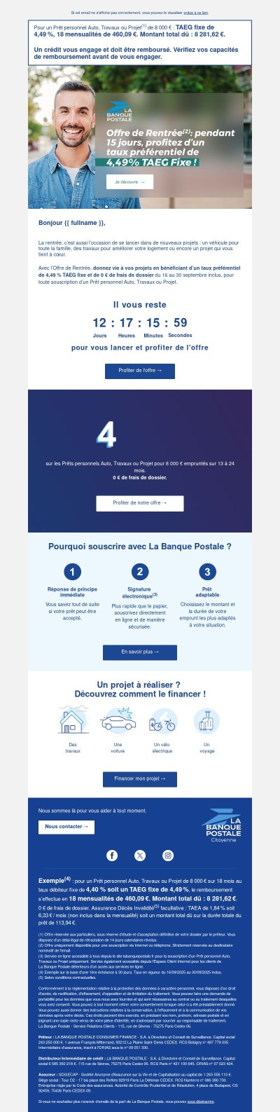{{ firstname }}, 0€ de frais de dossier pour vos projets !