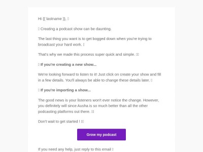 {{ lastname }}, time to add your show ⏱️