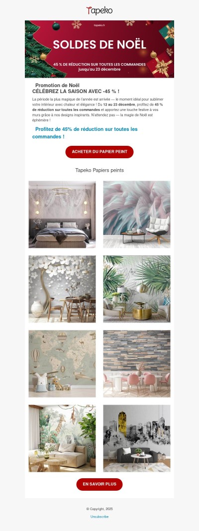 🎄 Les soldes de Noël sont arrivées — profitez de 45 % de réduction sur tout !