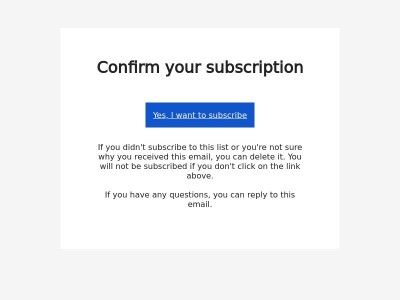 Confirm Your Subscription