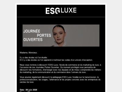 Entrez dans le monde du luxe – Portes Ouvertes ESG Luxe ✨