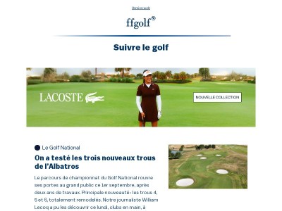 Votre rendez-vous ffgolf (02/09/26)
