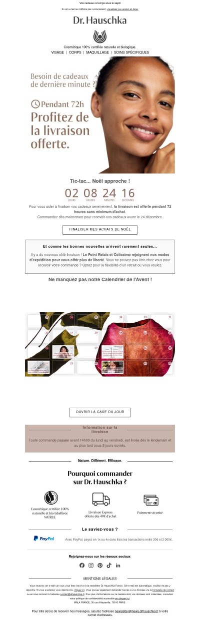 La livraison offerte pour cette dernière ligne droite 🎁🎄✨
