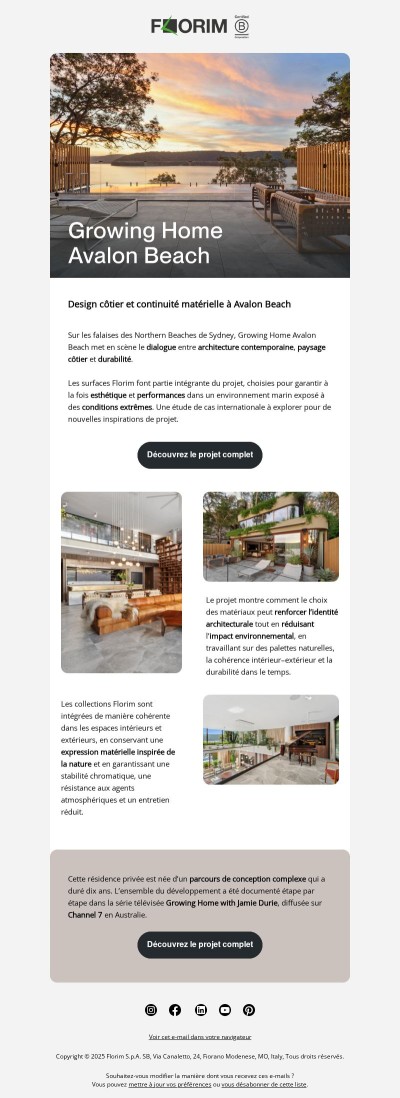 Résidence côtière à Avalon Beach : matérialité et performances