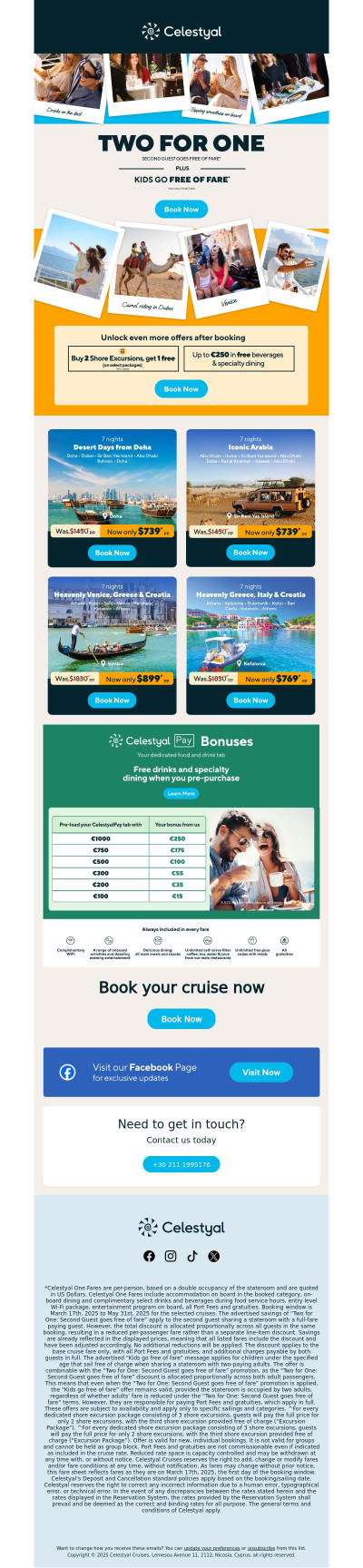 Unlock Extra Deals: Second Guest Free + Free Kids Fare!