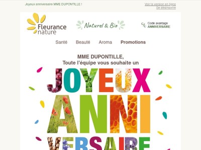 N'oubliez pas vos cadeaux d'anniversaire !