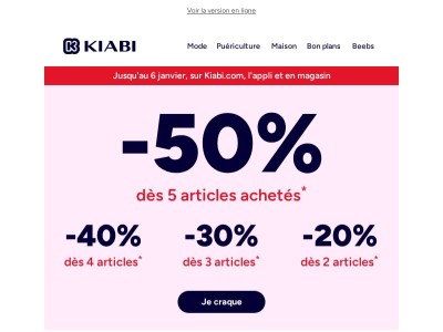Ventes non privées : jusqu'à -50% 💥