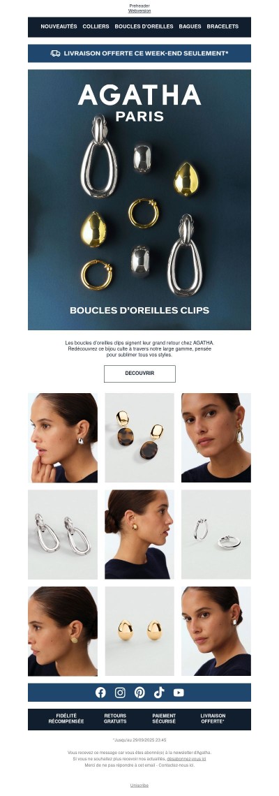 Les boucles d'oreilles clips font leur grand retour !