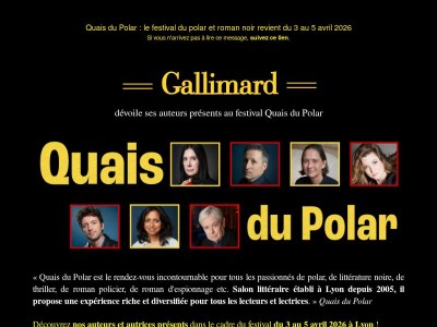 🕵️ Rendez-vous au festival Quais du Polar 2026 !​
