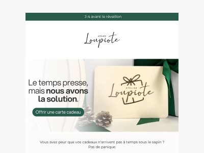 ⏳ Trop tard pour la livraison ? Pas pour le cadeau parfait !