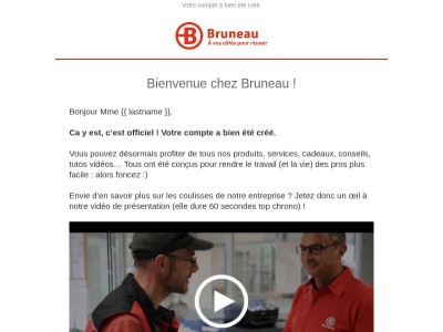 Bienvenue parmi nous Mme {{ lastname }} !