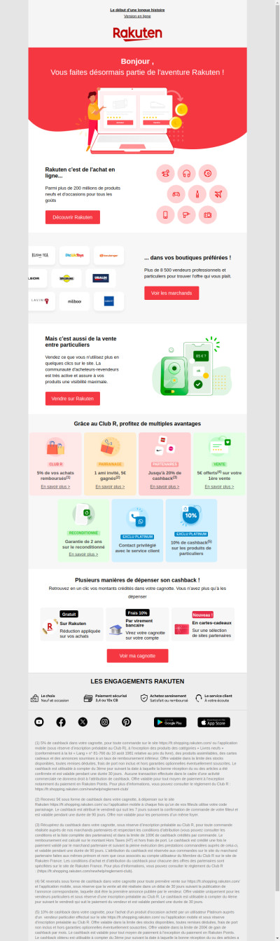 , bienvenue sur Rakuten 👋