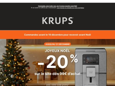 Votre guide cadeaux Krups 🎁