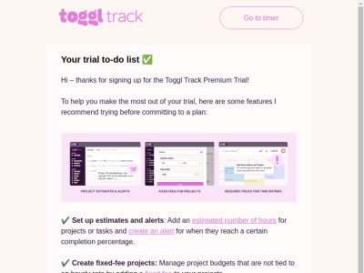 Your trial to-do list ✅