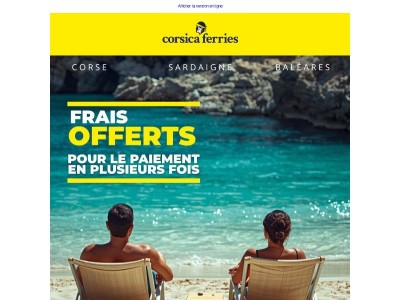 Frais OFFERTS pour le paiement en plusieurs fois !