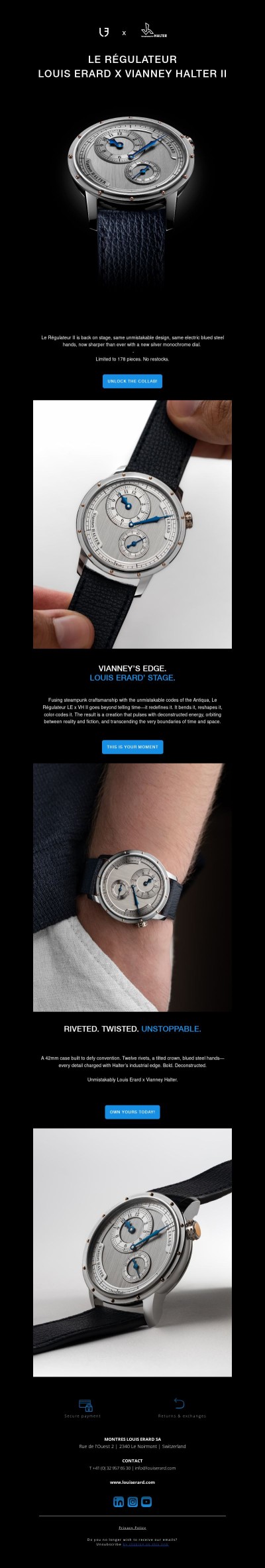 Just Dropped: New Régulateur Louis Erard x Vianney Halter