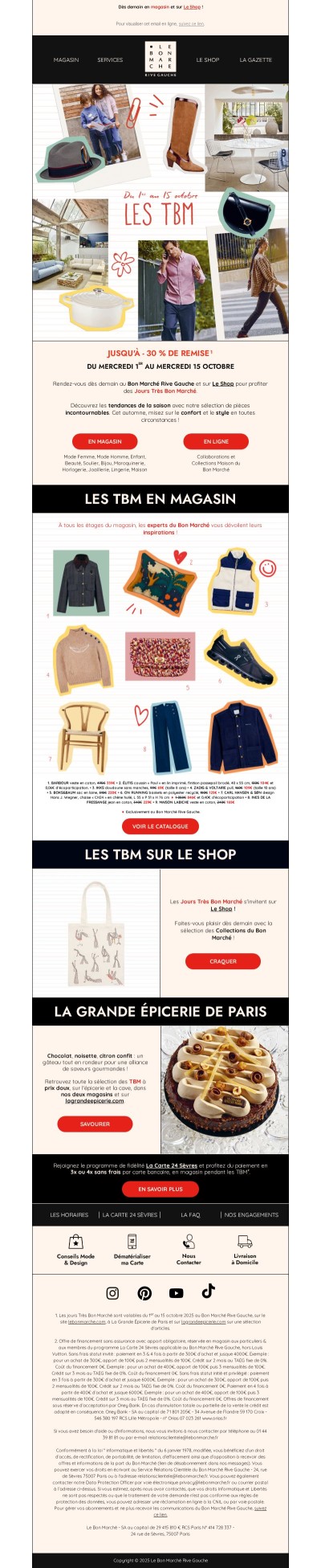 Jusqu'à -30% pendant les Jours Très Bon Marché