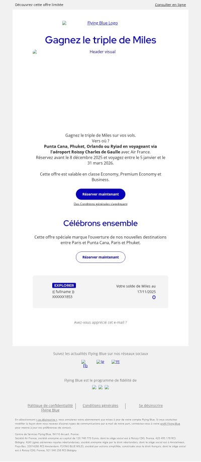 Célébrons ensemble : gagnez le triple de Miles