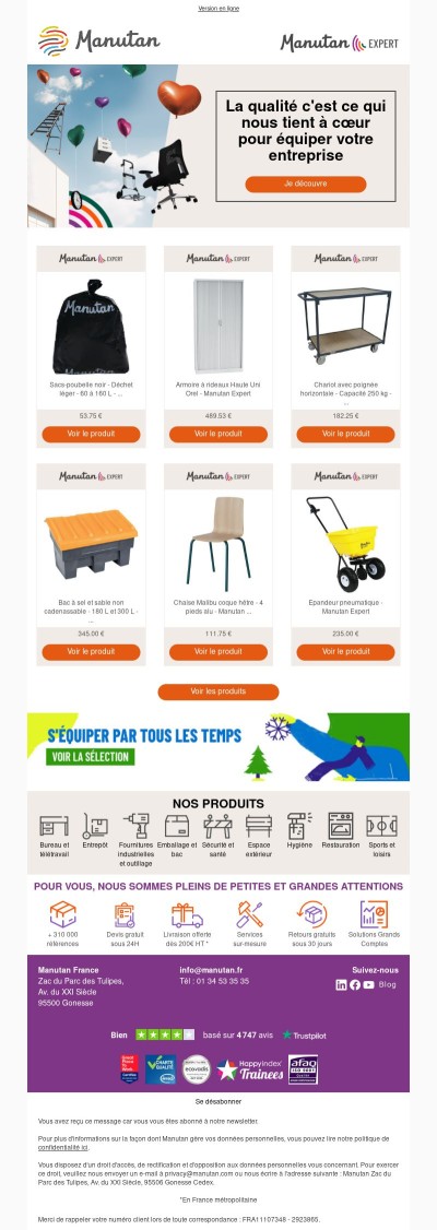 Retrouvez les solutions Manutan Expert