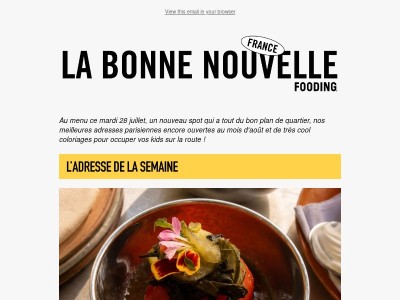 L’adresse de la semaine voit double
