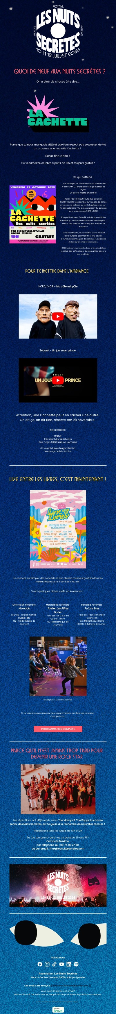 QUOI DE NEUF AUX NUITS SECRÈTES ? 🤔