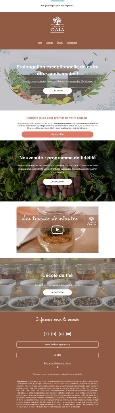 Notre offre 30 ans touche bientôt à sa fin⏳