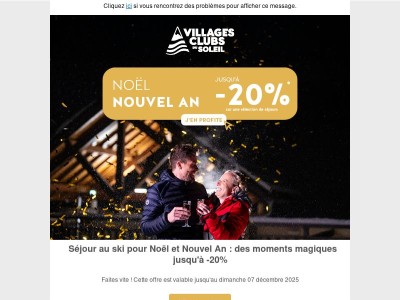 ⏱️VENTE FLASH : Jusqu'à -20% sur votre séjour